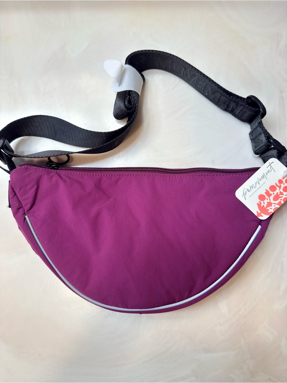 Free People Women's Crescent Crossbody Bag in Plum/Burgundy